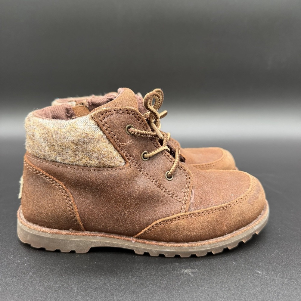 UGG Toddler Orin Wool Boots Size 11 Brown Side Zip
